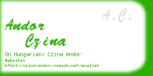 andor czina business card